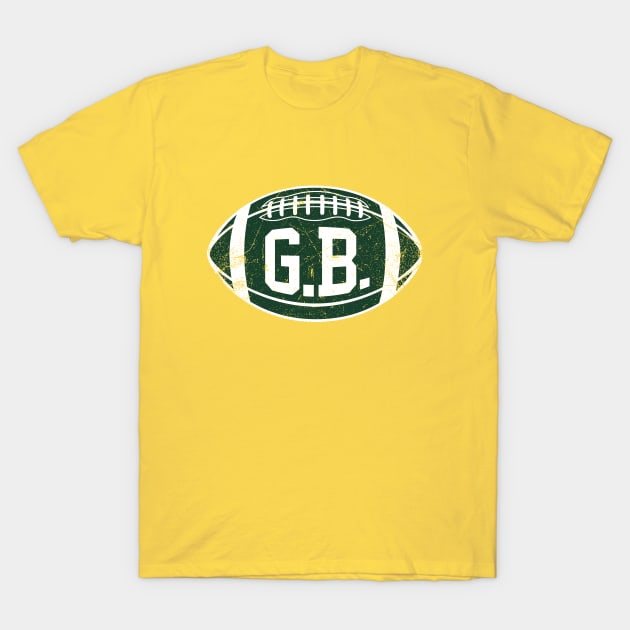 GB Retro Football - Yellow T-Shirt by KFig21